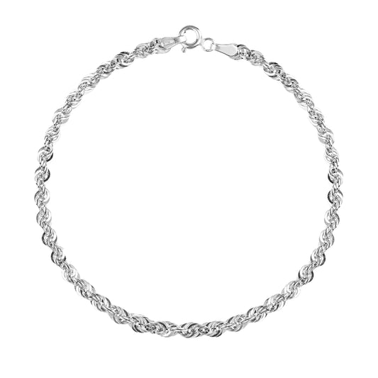 18k White Gold Rope Bracelet