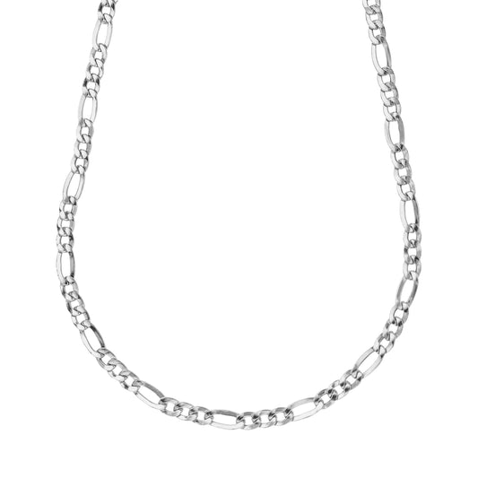 18K White Gold Figaro Chain