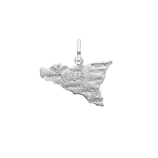 18k White Gold Sicily Pendant