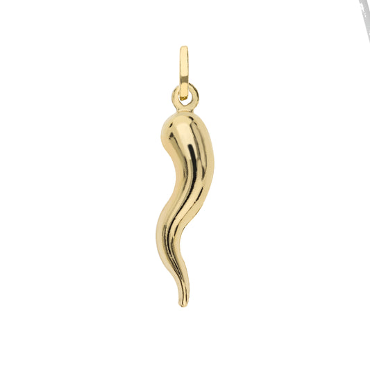 18k Gold Cornicello Pendant